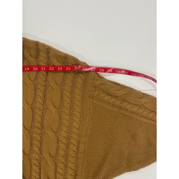 Thinkable Cable Knit Women's Sweater Cropped Pullover Size Medium Brown - Picture 5 of 8